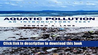 [Popular] Aquatic Pollution: An Introductory Text Kindle Online