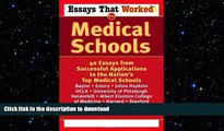 READ  Essays That Worked for Medical Schools: 40 Essays from Successful Applications to the