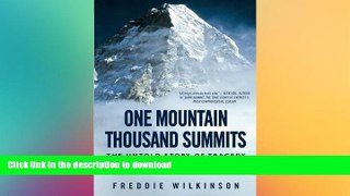 READ BOOK  One Mountain Thousand Summits: The Untold Story of Tragedy and True Heroism on K2 FULL
