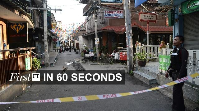 FirstFT - Explosions rock Thailand resorts, benchmark indices in three-way high