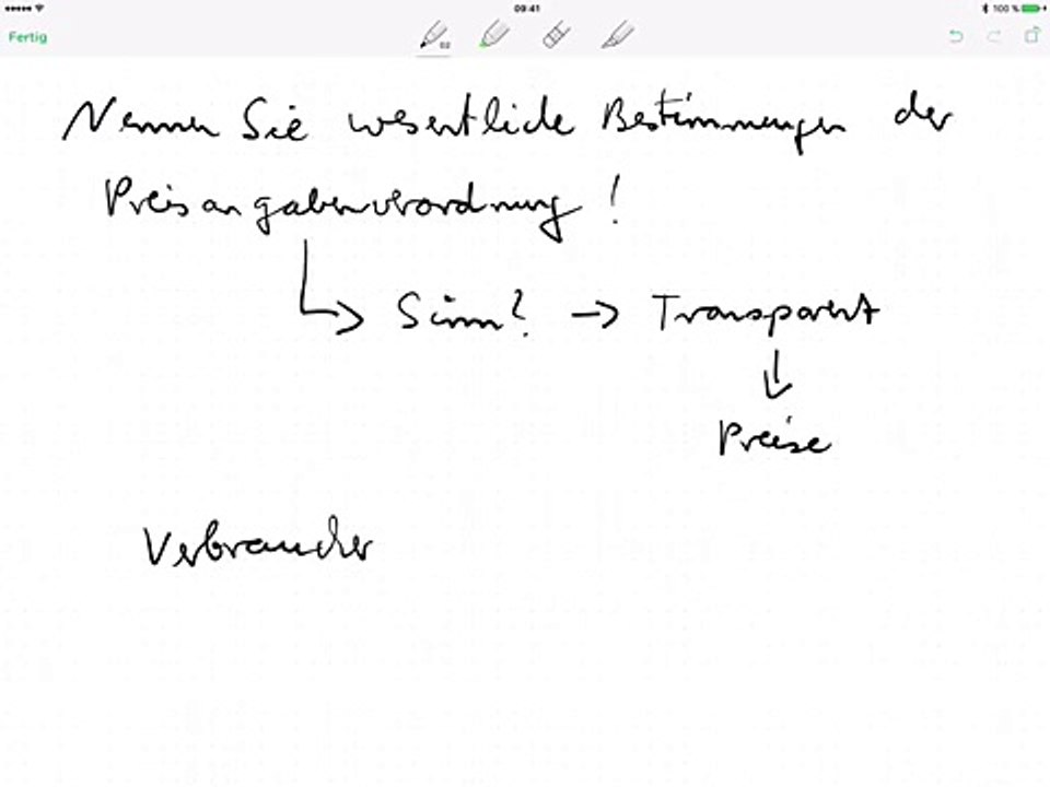 Nennen Sie Bestimmungen der Preisangabenverordnung!