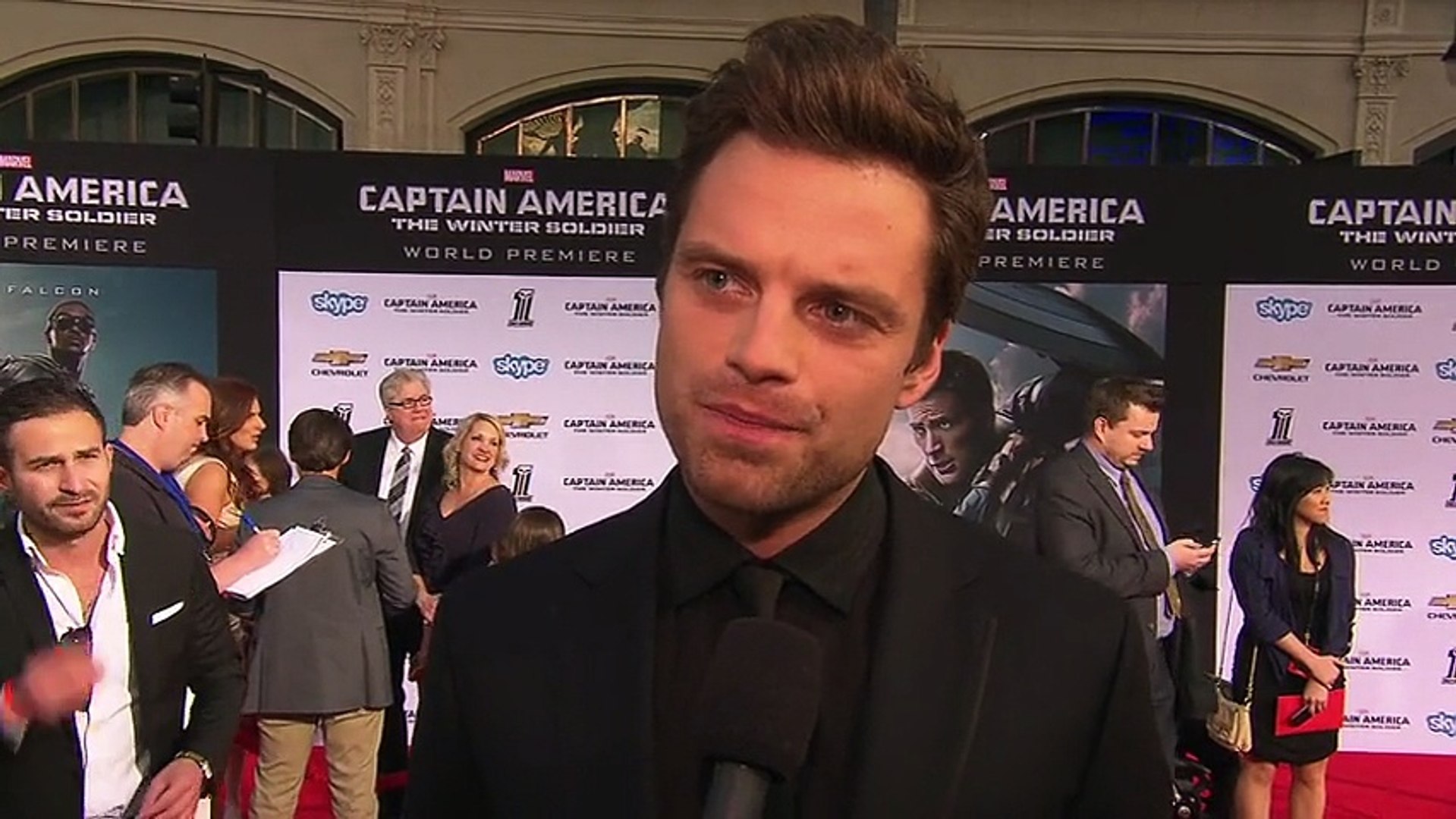 Captain America : Le Soldat de l&#039;Hiver - Interview Sebastian Stan VO -  Vidéo Dailymotion