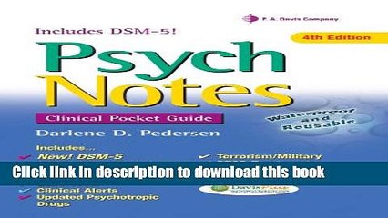 [Popular Books] PsychNotes: Clinical Pocket Guide Free Online