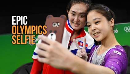 North & South Korean Gymnasts Take Seflie At 2016 Olympics