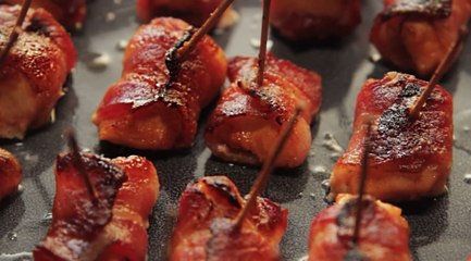 Sriracha Bacon Chicken Bites - Spicy Goodness