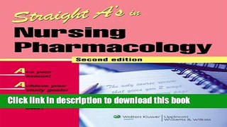 [Popular Books] Straight A s in Nursing Pharmacology Free Online