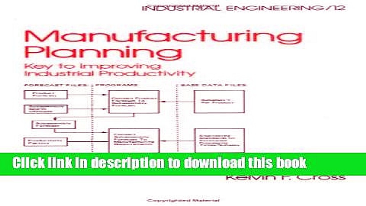 [Download] Manufacturing Planning: Key to Improving Industrial Productivity (Industrial