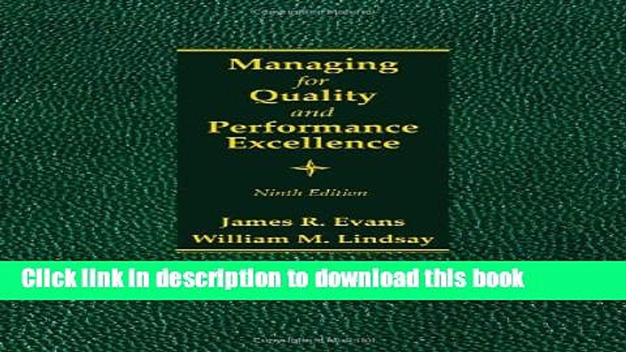 [Download] Managing for Quality and Performance Excellence Paperback Collection