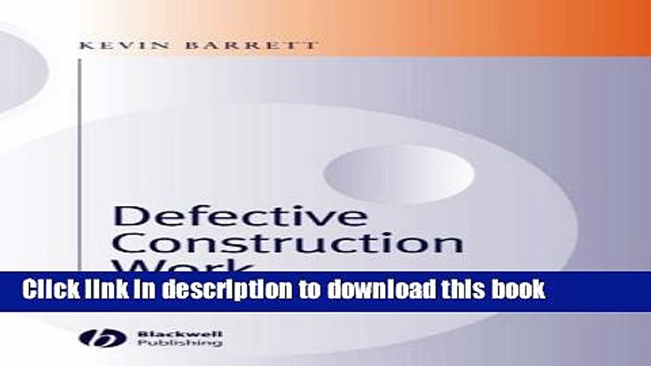 [Download] Defective Construction Work Paperback Collection
