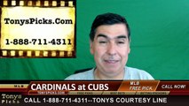 Chicago Cubs vs. St Louis Cardinals Free Pick Prediction MLB Baseball Odds Series Preview