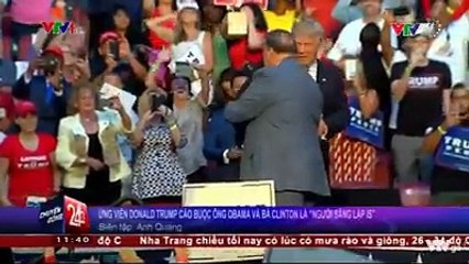 Donald Trump tiếp tục gây sốc với cáo buộc tổng thống Mỹ Obama và bà Clinton là "người sáng lập IS"