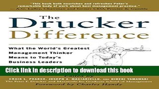 Ebook The Drucker Difference: What the World s Greatest Management Thinker Means to Today s