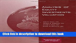 [Popular] Analysis of Equity Investments: Valuation Paperback Collection