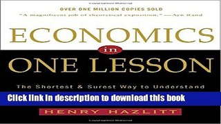 [Popular] Economics in One Lesson: The Shortest and Surest Way to Understand Basic Economics