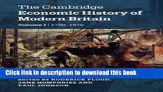 [Popular] The Cambridge Economic History of Modern Britain Kindle Online