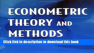[Popular] Econometric Theory and Methods Hardcover Collection