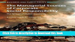 Ebook The Managerial Sources of Corporate Social Responsibility: The Spread of Global Standards