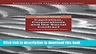Books Capitalism, Corporations and the Social Contract: A Critique of Stakeholder Theory Full