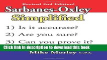 Books Sarbanes-Oxley Simplified Free Online