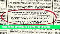 [Popular] Only Humans Need Apply: Winners and Losers in the Age of Smart Machines Kindle Online