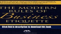 Books Modern Rules of Business Etiquette Full Online