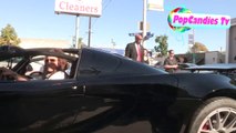 Steven Tyler departs in his Hennessey Venom GT Super Car in LA