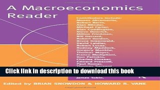 [Popular] A Macroeconomics Reader Kindle Free