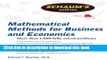 [Popular] Schaum s Outline of Mathematical Methods for Business and Economics (Schaum s Outlines)