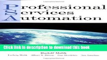 Ebook Professional Services Automation: Optimizing Project   Service Oriented Organizations Free