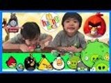 ANGRY BIRDS Movie McDonald's Happy Meal Toys Red Bird Bomb Leonard Pig | Liam and Taylor's Corner
