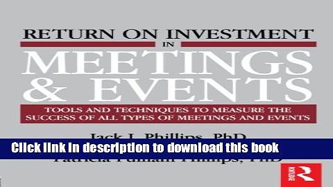 Ebook Return on Investment in Meetings   Events Full Online