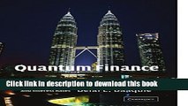 Books Quantum Finance: Path Integrals and Hamiltonians for Options and Interest Rates Free Online