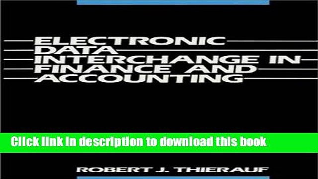 Books Electronic Data Interchange in Finance and Accounting Free Download