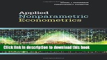 [Popular] Applied Nonparametric Econometrics Paperback Free