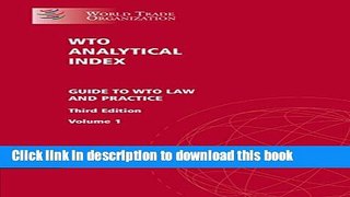 Books WTO Analytical Index 2 Volume Set: Guide to WTO Law and Practice Full Online