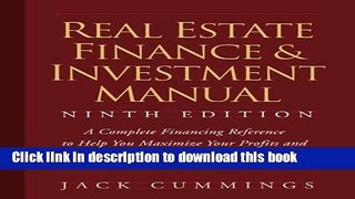 [Popular] Real Estate Finance and Investment Manual Hardcover Free