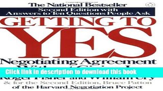 [Popular] Getting to Yes: Negotiating Agreement Without Giving In Paperback Free
