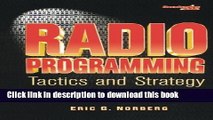 Books Radio Programming: Tactics and Strategy Full Online