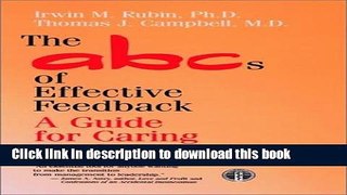 Ebook The ABCs of Effective Feedback: A Guide for Caring Professionals Free Online