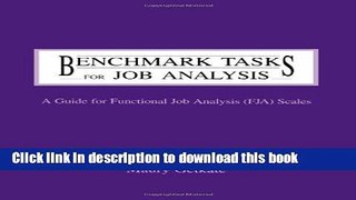 Ebook Benchmark Tasks for Job Analysis: A Guide for Functional Job Analysis (fja) Scales Free Online