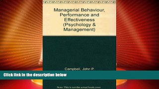 READ FREE FULL  Managerial Behaviour, Performance and Effectiveness (Psychology   Management)