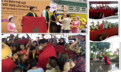 استقبال جماهيري غفير للبطل المغربي اسماعيل البكاري بعد تألقه في بطولة العالم للفنون الفيتنامية