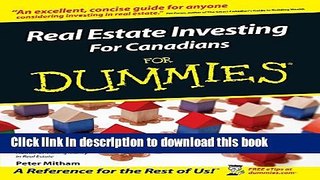 [Popular] Real Estate Investing For Canadians For DummiesÂ® Kindle Free