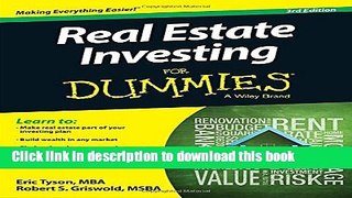 [Popular] Real Estate Investing For Dummies Paperback Free