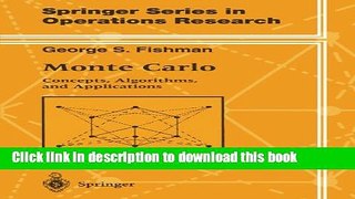 Ebook Monte Carlo: Concepts, Algorithms, and Applications Full Online
