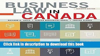 [Popular] Business Law in Canada, Eleventh Canadian Edition Plus MyBusLawLab with Pearson eText --