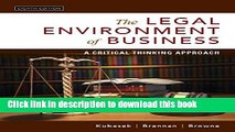[Popular] The Legal Environment of Business: A Critical Thinking Approach (8th Edition) Paperback