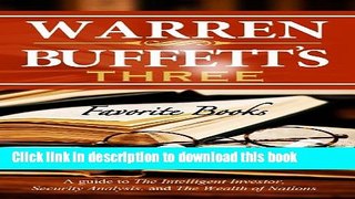 [Popular] Warren Buffett s 3 Favorite Books: A guide to The Intelligent Investor, Security