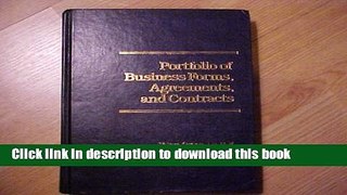 [Popular] Portfolio of Business Forms, Agreements and Contracts Kindle Free