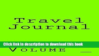 [Download] Travel Journal: Lime Green Cover Kindle Free